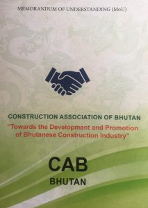 Read more about the article Construction Association of Bhutan (CAB) and Bitumix India LLP signed a Memorandum of Understanding (MoU) to enhance Construction Industry. 
